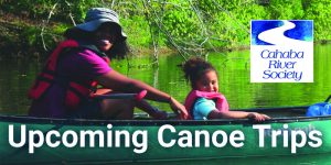 Woman and girl on Cahaba River canoe trip